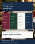 Editable Christmas Menu & Place Cards – 4 Colour Styles